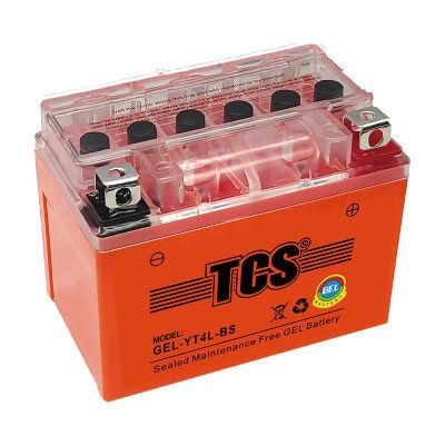 TCS Maintenance Free Gel Motorcycle Battery YT4L-BS