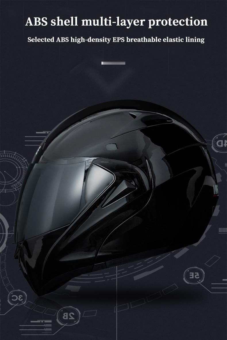 Factory Hot Selling Asian Black Angel Wings Tea Mirrormotorcycle Helmet Priceruroc Helmet Motorcyclehelmet Half Motorcycle