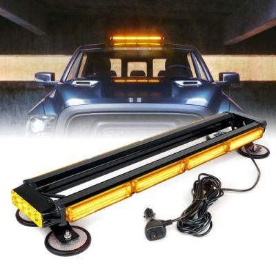 COB LED Rooftop Strobe Flashing Light Bar Double Side 26&quot; High Visibility Emergency Hazard Warning Beacon Light