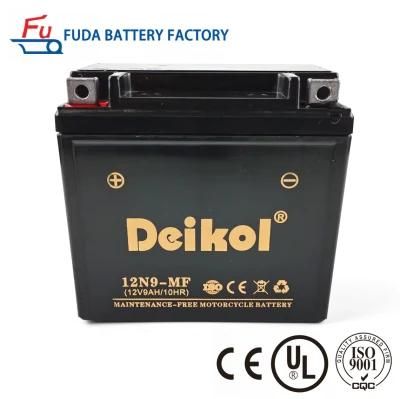 12 Volt 12n9 9ah Lead Acid Maintenance Free Motorcycle Battery