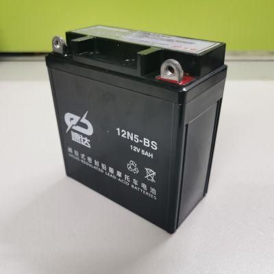 12n5-BS 12V5ah Motorcycle Battery Rechargeable Battery VRLA Battery Lead Acid Battery