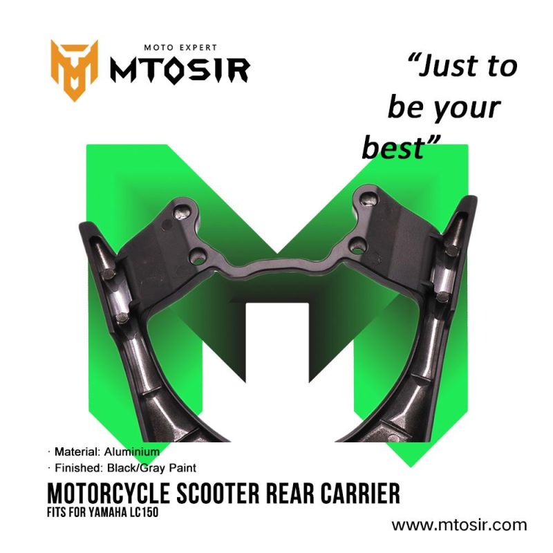 Mtosir Motorcycle Scooter Rear Carrier for Model YAMAHA LC150 Black/Gray Paint High Quality Professional Rear Carrier