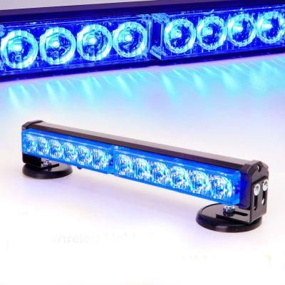 Blue Easy Install Wireless Battery Traffic Advisor Emergency Light Bar Beacon LED Strobe Warning Light