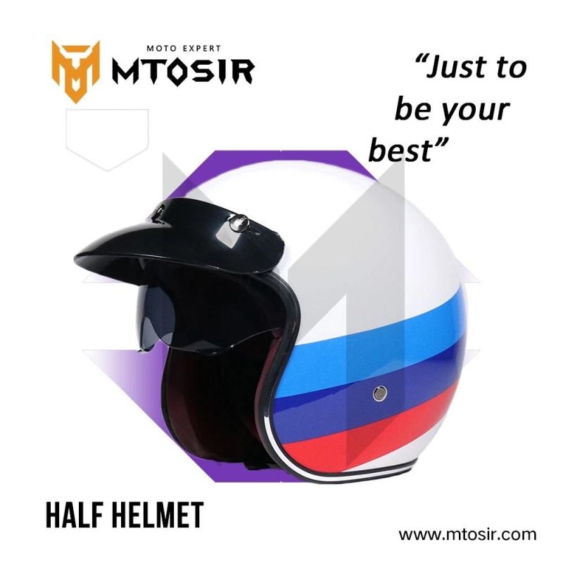 Mtosir Half Face Helmet High Quality Universal Motorcycle Scooter Dirt Bike Bicycle Safety Sunshade Half Helmet