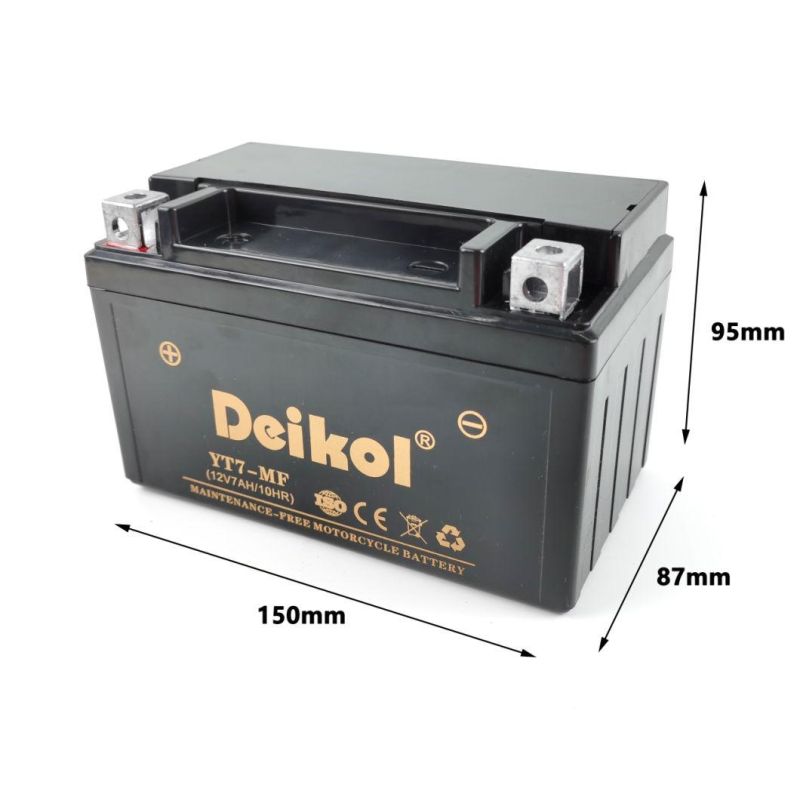 Deikol 12V7ah Lead-Acid Motorcycle Battery