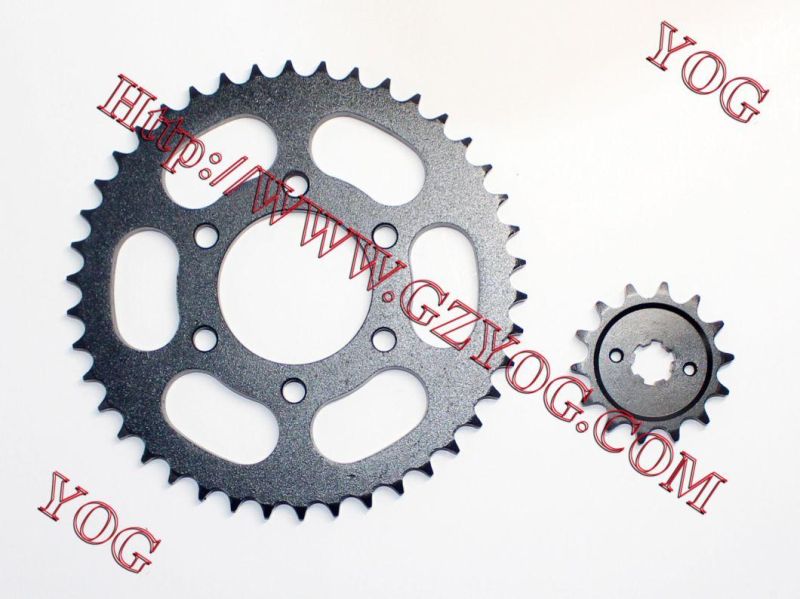 Yog Motorcycle Spare Parts Sprockets Kit 45 Steel for Kmf250/Zx150 Xr250 Bros