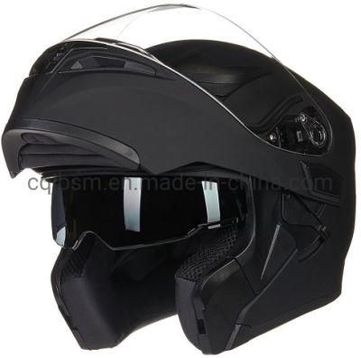 Cqjb Motorcycle Dual Visor Flip up Modular Full Face DOT 6 Colors Helmet