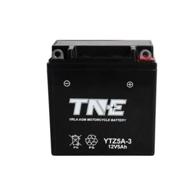 Rechargeable 12V 5ah Dry Charge Motorcycle Batteries for Motor/Scooter/E Bike
