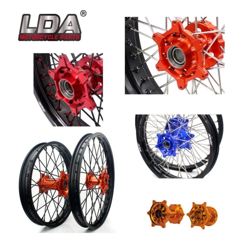 Motorcycle Supermoto Motocross Orange Aluminum Wheel Hub for Ktm