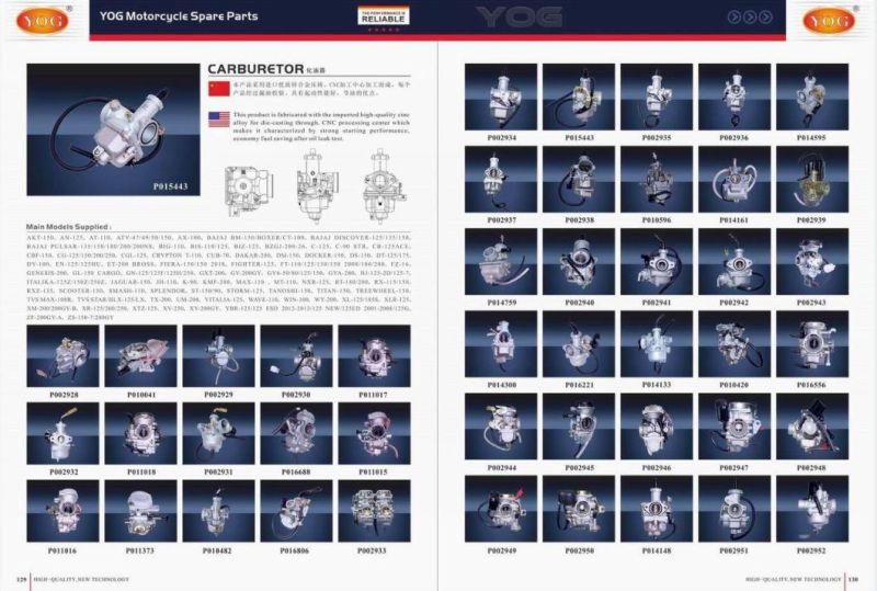 Yog Motorcycle Carburador Carburator Carburetor Gn125h