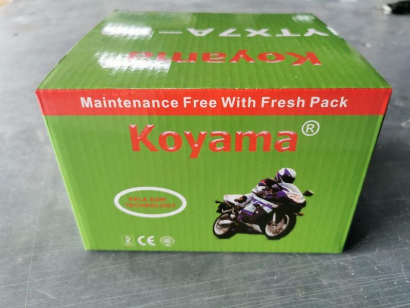 Motorcycle Part/12V 7A Dry Charged Maintenance Free Batteries Ytx7a-BS