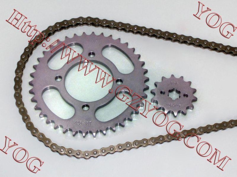 Motorcycle Chain Sprocket Set, Repuestos PARA Motocicletas, Kit De Transmision for Honda C100 Biz100