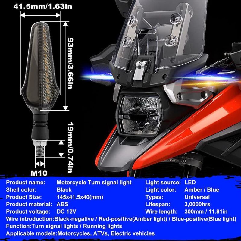 LED Motorcycle Turn Signal Indicator Lights with DRL Motorcycle Brake Light