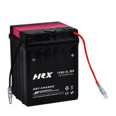 12V2.5ah Hot Sale Lead Acid Motorcycle Batteries Dry Charge