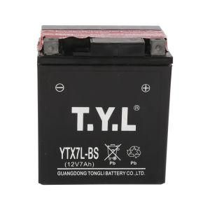 Ytx7l-BS 12V7ah Dry Charged Mf Motorcycle Battery with OEM Available