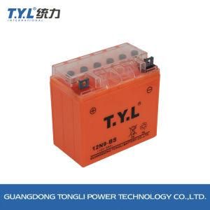 12V9ah Maitenance Free Wet Charged Motorcycle Battery with Factory Price 12n9-BS Orange Color