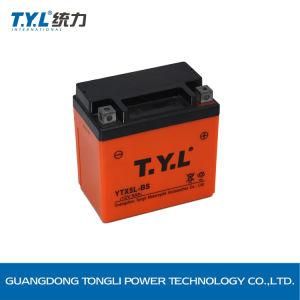 Ytx5l-BS 12V5ah Orange Color Wet-Charged Maintenance Free Lead-Acid Motorcycle Battery