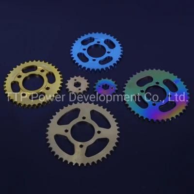 Aluminium Motorcycle Parts Transmission System Motorcycle Colorful Sprockets with Various Sizes