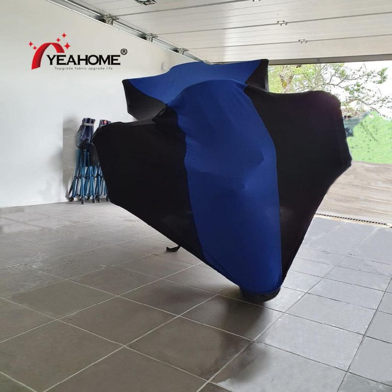 Patchwork Design Super Elastic Indoor Motorcycle Cover Dust-Proof Stretch Protection Cover