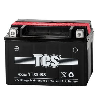 TCS Dry Charged Maintenance Free Motorcycle Battery YTX9-BS