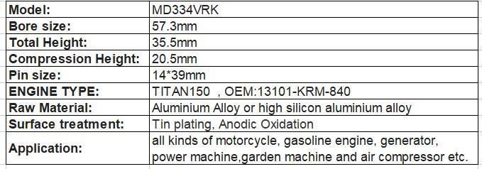 Chinese Factory Supply Raiders125/ Rg110/ Rgv250/RS125 Pistion Kits for Motorcycle