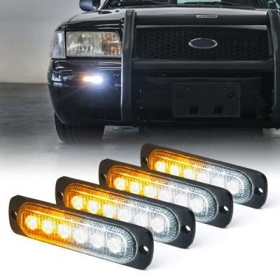 Easy Installation off-Road Vehicle Jeep Truck Lights Amber/White 6 LED Emergency Strobe Light Safety Warning Light