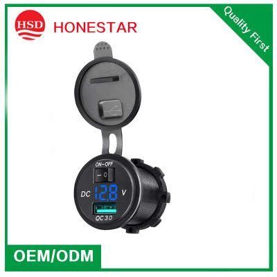 QC 3.0 Fast Motor Charger Dual USB with Switch