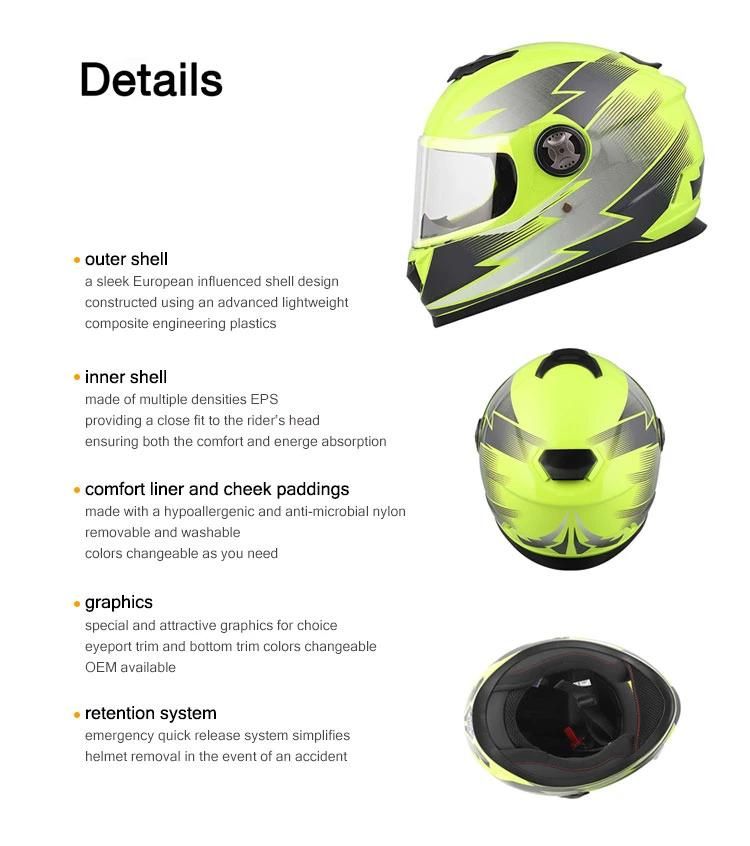 Hot Sale Motorcycle Helmets Aftermarket Motorcycle Parts Safety Helmet