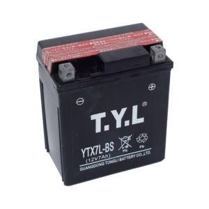 12V7ah/ Ytx7l-BS Dry-Charged Maintenance Free Lead Acid Motorcycle Battery