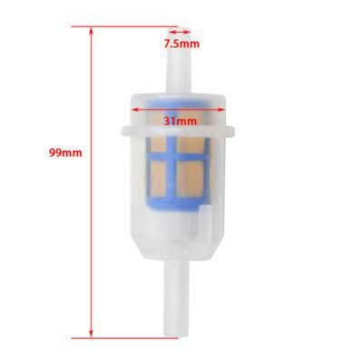 8mm White Plastic Motorcycle Gas Fuel Filter for Element Scooter