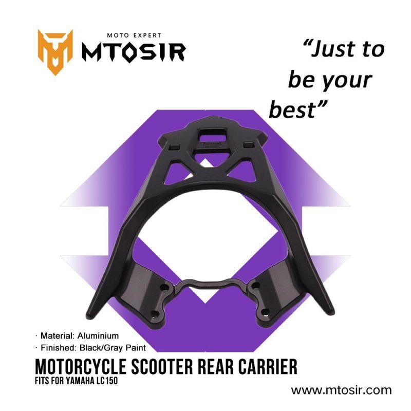 Mtosir Motorcycle Scooter Rear Carrier for Model YAMAHA LC150 Black/Gray Paint High Quality Professional Rear Carrier