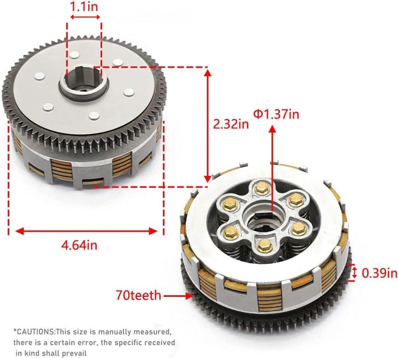 Motorcycle Clutch Compelet Kit for Cg150, 73-Tooth Clutch Assembly Honda Clutch for ATV Go Kart Dirt Bike Pit Bike Scooter Moped