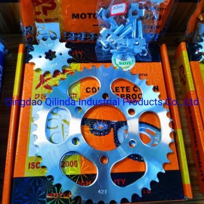 Bajaj100 428h-42t-14t-112L Steel 45# Thickness 7mm Chain Gear Kit Set Motorcycles Parts Sprocket