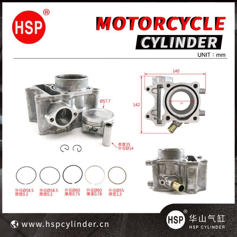 Motorcycle Spare Part Motorcycle Engine Cylinder Block Kit for Honda KZR125 KWN125 PCX 125 150