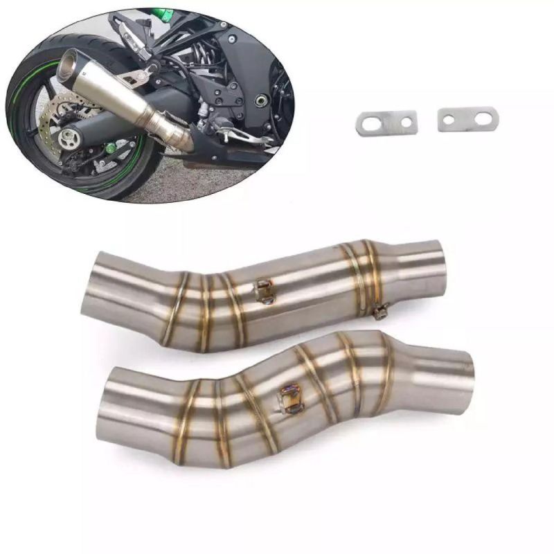 Motorcycle MID Link Tube Slip on 51mm Mufflers Exhaust Pipe for Kawasaki Z1000 Z1000sx Ninja 1000 1000sx 2010-2019