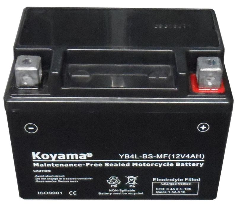 12V 4ah Yb4l-BS Koyama Mf Motorcycle Battery