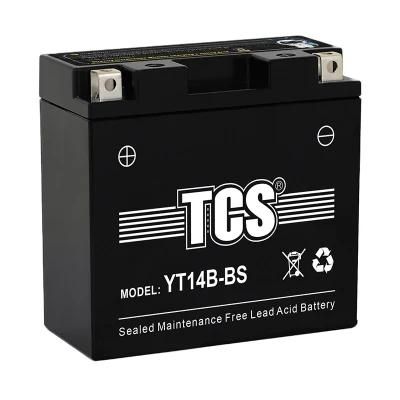 TCS Motorcycle Battery Sealed Maintenance Free YT14B-BS