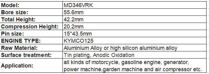 Kymco125/CT100/Win110 Series for Motorcycle Spare Parts Piston Kit