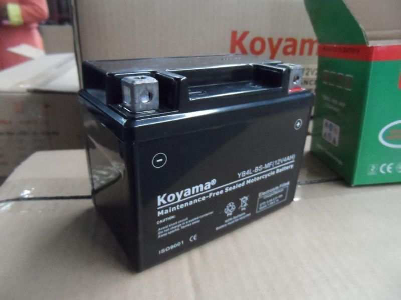 Indonesia Hotsale Gtz5s/Yb4l-BS 12V4ah Sealed Motorcycle Battery