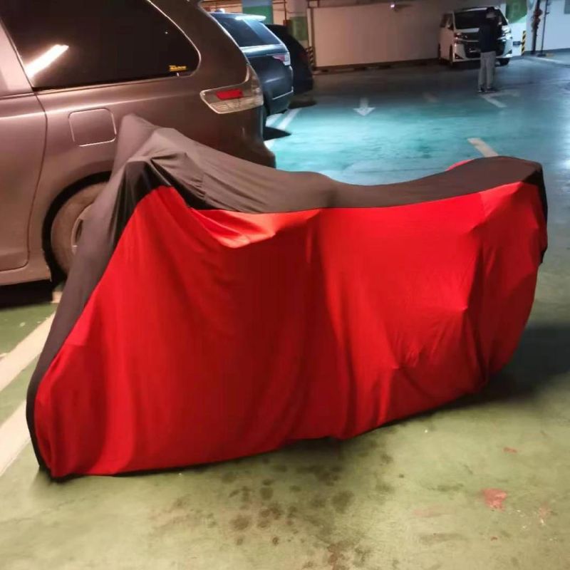 Patch-Work Design Premium Quality Soft Fleece Elastic Motorcycle Cover
