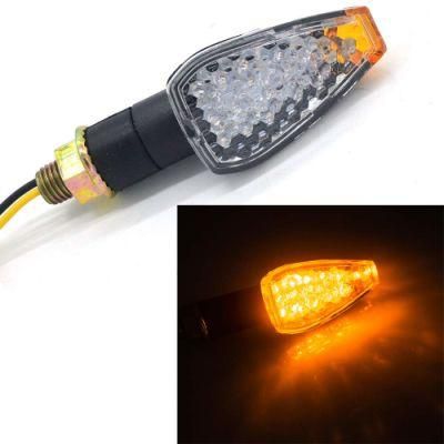 Chinese Factory Mini Stalk Arrow Light Motorcycle Turn Signals Lights 10mm Universal Motorbike LED Indicator Blinker Amber Lamp