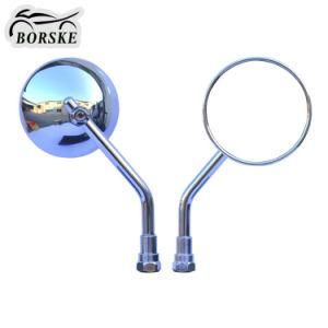 Round Motorcycle Rear View Mirrors 8mm for for Harley Sportster Softail