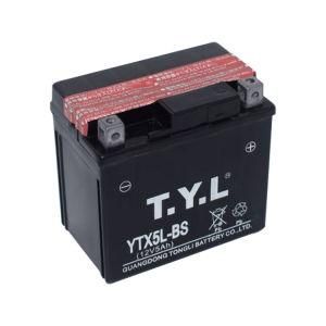 12V5ah/ Ytx5l-BS Dry-Charged Maintenance Free Lead Acid Motorcycle Battery