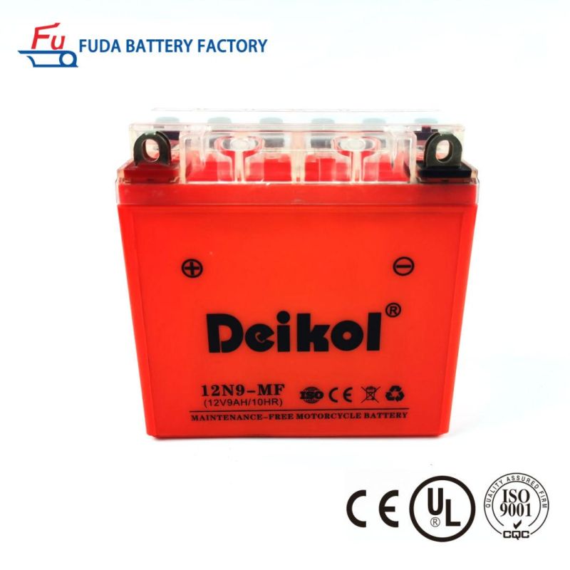 Deikol 12n9-Mf/BS Orange Shell Maintenance Free Motorcycle Battery