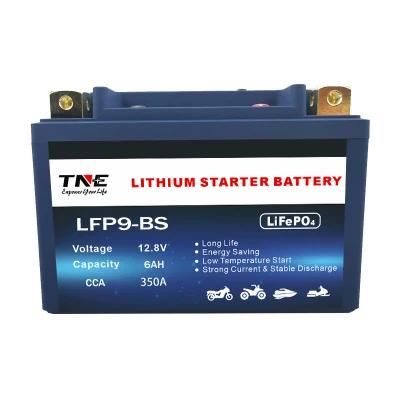 Rechargeable 12V 6ah 350CCA LiFePO4 Lithium Ion Motorcycle Starter Battery