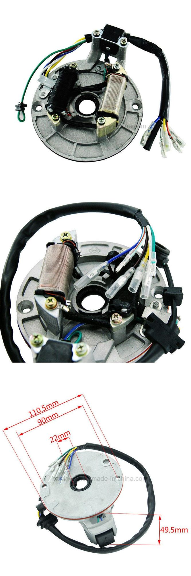 Ww-8139 High Quality Motorcycle Generator Magnet Motor Stator Coil Fit for Jh-70