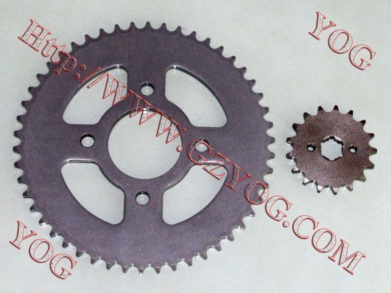 Yog Motorcycle Spare Parts Sprockets Kit 45 Steel for Kmf250/Zx150 Xr250 Bros