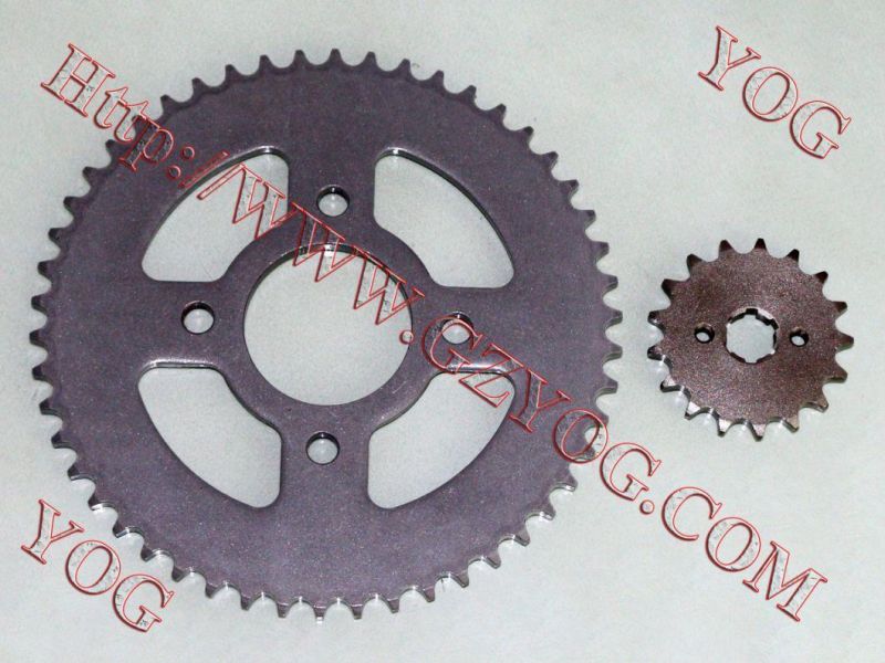 Yog Motorcycle Spare Parts Sprockets Kit 45 Steel for Kmf250/Zx150 Xr250 Bros