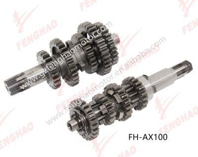 Motorcycle Part Engine Parts Main Counter Shaft Suzuki Ax100/Gn125/En125/Fd110-GS110/Gd110/Ax-4