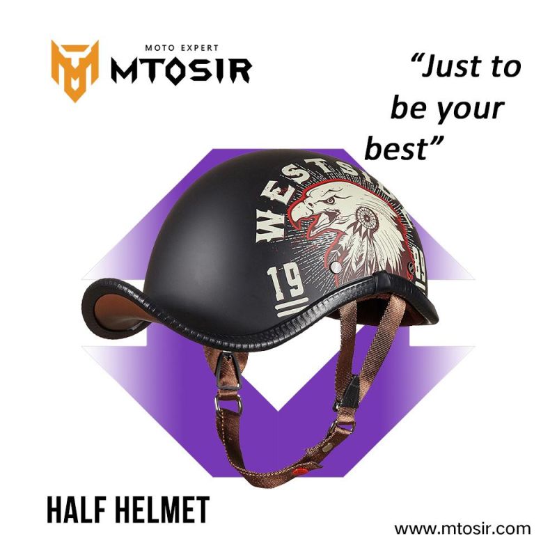 Mtosir Motorcycle Helmet All Seasons Universal Fashion Decal Half Face Electric Bicycle Motorcycle Helmet